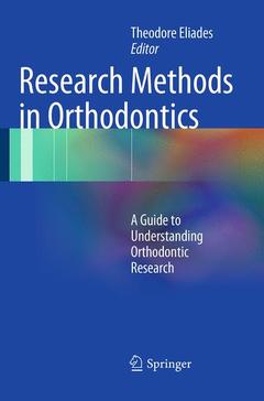 Couverture de l’ouvrage Research Methods in Orthodontics