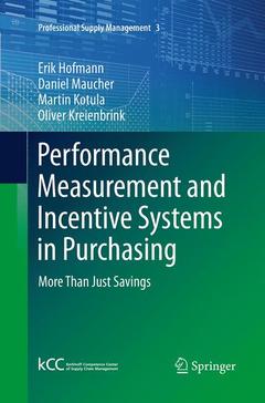 Couverture de l’ouvrage Performance Measurement and Incentive Systems in Purchasing