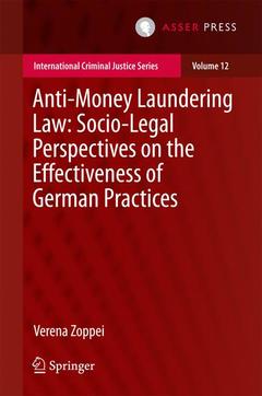 Couverture de l’ouvrage Anti-money Laundering Law: Socio-legal Perspectives on the Effectiveness of German Practices