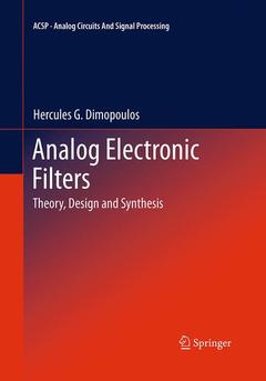 Couverture de l’ouvrage Analog Electronic Filters