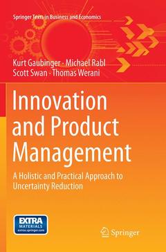 Couverture de l’ouvrage Innovation and Product Management
