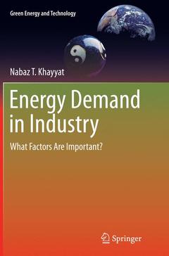 Couverture de l’ouvrage Energy Demand in Industry