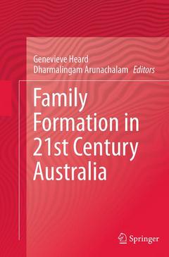 Couverture de l’ouvrage Family Formation in 21st Century Australia