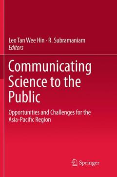 Couverture de l’ouvrage Communicating Science to the Public