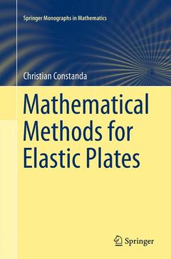 Cover of the book Mathematical Methods for Elastic Plates