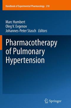 Couverture de l’ouvrage Pharmacotherapy of Pulmonary Hypertension