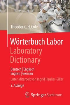 Couverture de l’ouvrage Wörterbuch Labor / Laboratory Dictionary