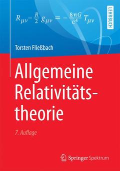 Couverture de l’ouvrage Allgemeine Relativitätstheorie