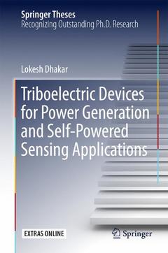 Couverture de l’ouvrage Triboelectric Devices for Power Generation and Self-Powered Sensing Applications