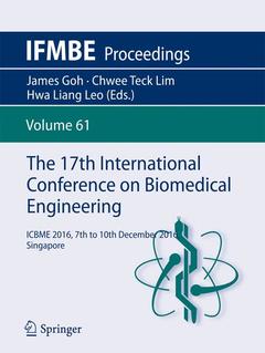 Couverture de l’ouvrage The 16th International Conference on Biomedical Engineering