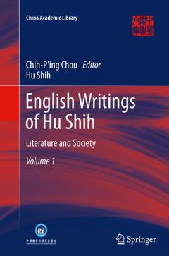 Couverture de l’ouvrage English Writings of Hu Shih