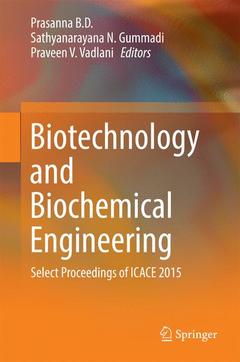 Couverture de l’ouvrage Biotechnology and Biochemical Engineering