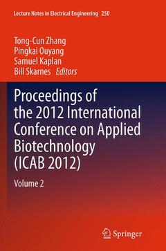 Cover of the book Proceedings of the 2012 International Conference on Applied Biotechnology (ICAB 2012)