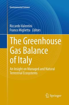 Couverture de l’ouvrage The Greenhouse Gas Balance of Italy