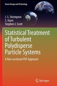Couverture de l’ouvrage Statistical Treatment of Turbulent Polydisperse Particle Systems