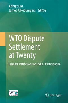 Couverture de l’ouvrage WTO Dispute Settlement at Twenty