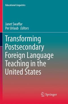 Couverture de l’ouvrage Transforming Postsecondary Foreign Language Teaching in the United States