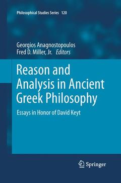 Couverture de l’ouvrage Reason and Analysis in Ancient Greek Philosophy