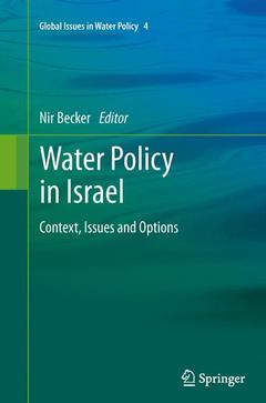 Couverture de l’ouvrage Water Policy in Israel