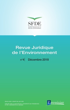 Couverture de l’ouvrage Revue Juridique de l'Environnement N° 4 - Décembre 2018