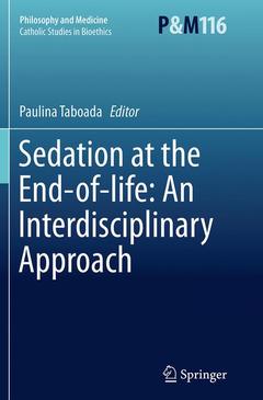 Couverture de l’ouvrage Sedation at the End-of-life: An Interdisciplinary Approach