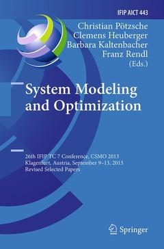 Couverture de l’ouvrage System Modeling and Optimization