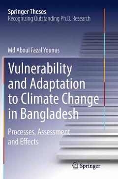 Couverture de l’ouvrage Vulnerability and Adaptation to Climate Change in Bangladesh