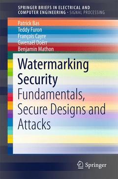 Couverture de l’ouvrage Watermarking Security