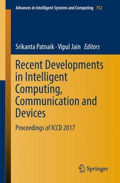 Cover of the book Recent Developments in Intelligent Computing, Communication and Devices