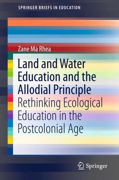 Couverture de l’ouvrage Land and Water Education and the Allodial Principle