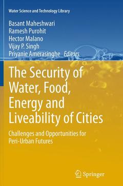 Couverture de l’ouvrage The Security of Water, Food, Energy and Liveability of Cities