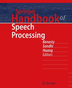 Couverture de l’ouvrage Springer Handbook of Speech Processing