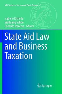 Couverture de l’ouvrage State Aid Law and Business Taxation