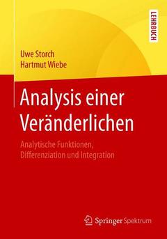 Cover of the book Analysis einer Veränderlichen