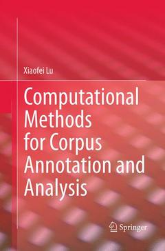 Cover of the book Computational Methods for Corpus Annotation and Analysis