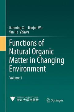 Couverture de l’ouvrage Functions of Natural Organic Matter in Changing Environment