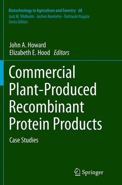 Couverture de l’ouvrage Commercial Plant-Produced Recombinant Protein Products