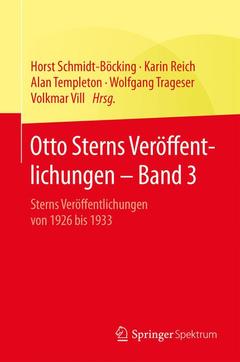 Couverture de l’ouvrage Otto Sterns Veröffentlichungen - Band 3