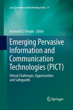 Couverture de l’ouvrage Emerging Pervasive Information and Communication Technologies (PICT)