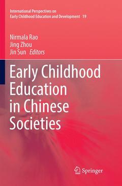 Couverture de l’ouvrage Early Childhood Education in Chinese Societies