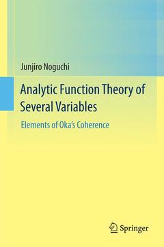 Couverture de l’ouvrage Analytic Function Theory of Several Variables
