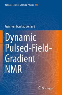 Couverture de l’ouvrage Dynamic Pulsed-Field-Gradient NMR
