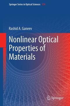 Couverture de l’ouvrage Nonlinear Optical Properties of Materials