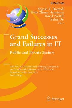 Couverture de l’ouvrage Grand Successes and Failures in IT: Public and Private Sectors
