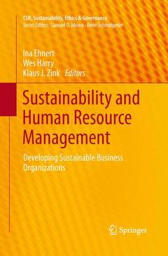 Couverture de l’ouvrage Sustainability and Human Resource Management