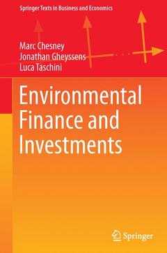 Couverture de l’ouvrage Environmental Finance and Investments