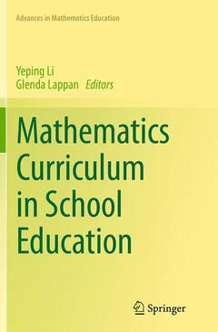 Couverture de l’ouvrage Mathematics Curriculum in School Education