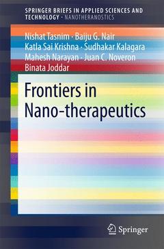 Couverture de l’ouvrage Frontiers in Nano-therapeutics