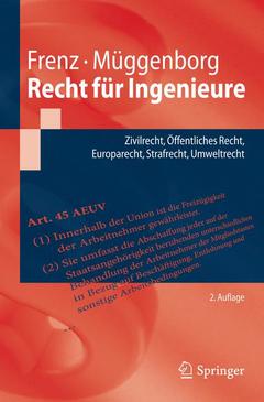 Couverture de l’ouvrage Recht für Ingenieure
