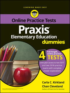 Cover of the book Praxis Elementary Education For Dummies with Online Practice Tests